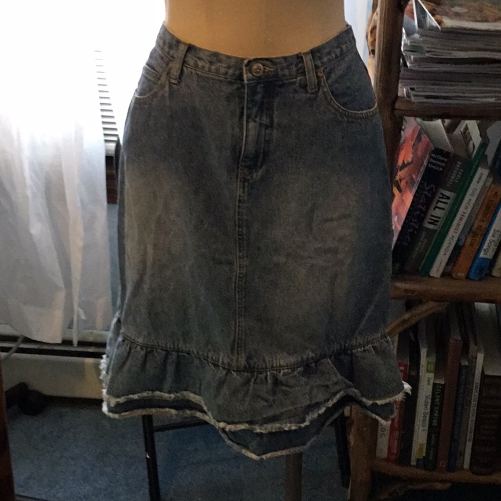 Limited Too knee length denim skirt